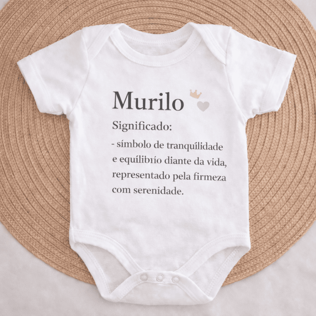 Body Essência do Nome™ – Personalizado com Nome Murilo e Significado