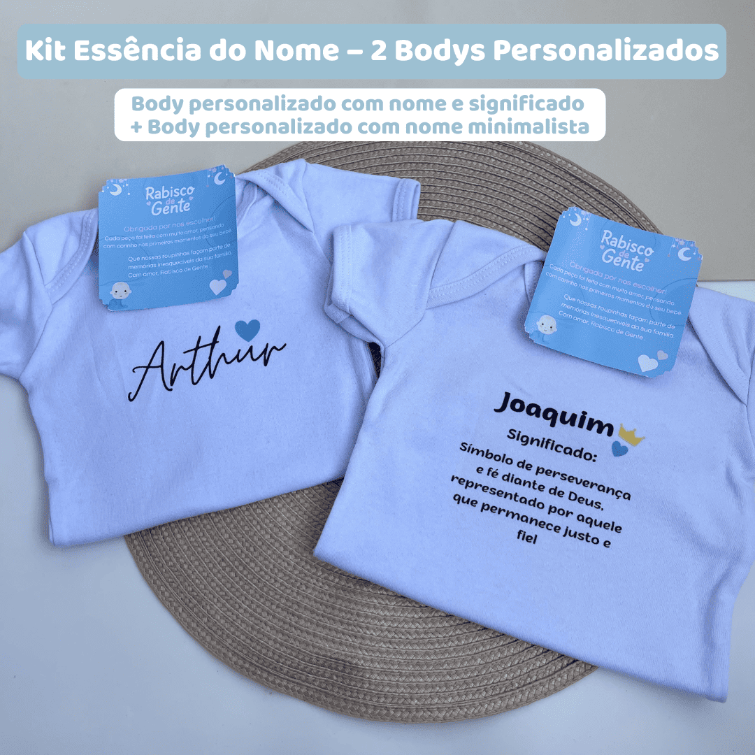 Kit Essência do Nome – 2 Bodys Personalizados