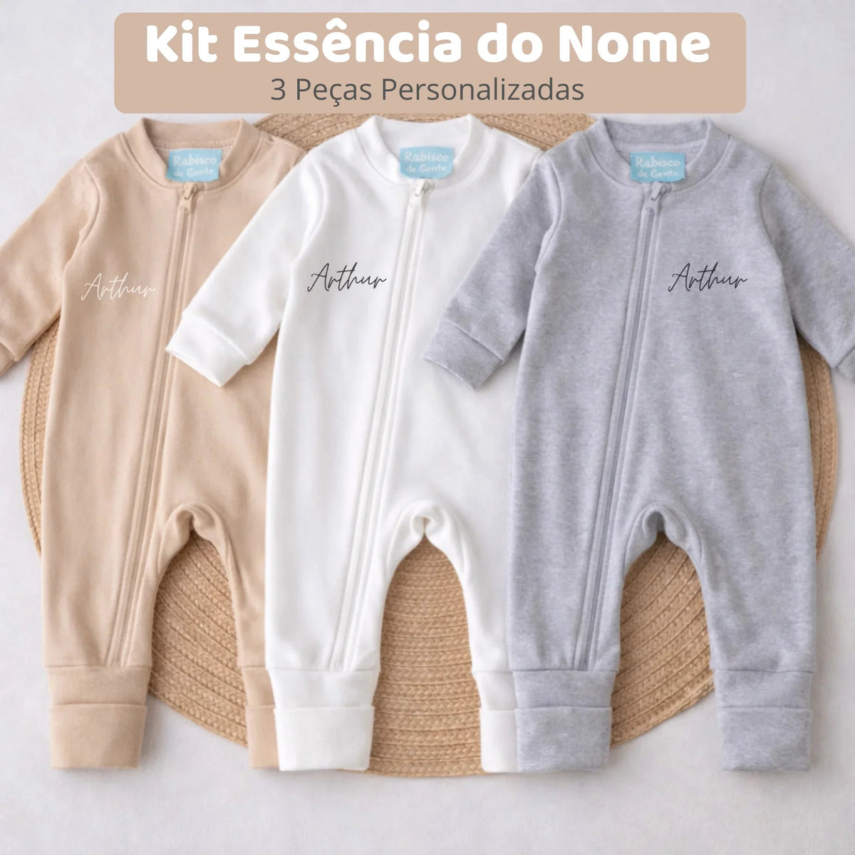 Kit Essência do Nome – 3 Peças Personalizadas