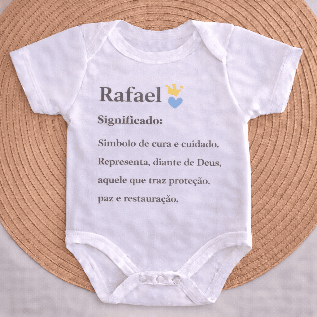 Body Essência do Nome™ – Personalizado com Nome Rafael e Significado