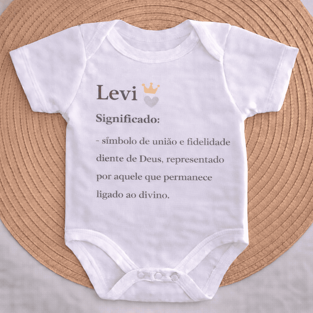 Body Essência do Nome™ – Personalizado com Nome Levi e Significado