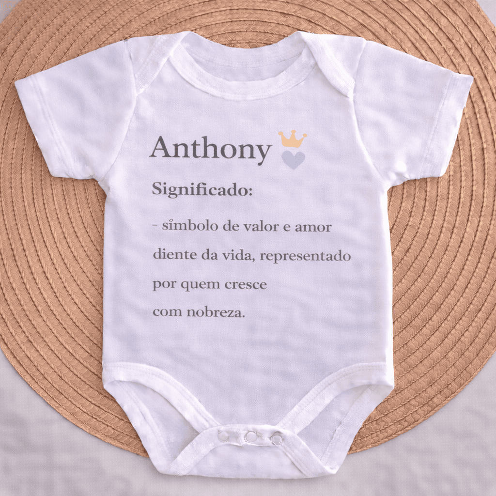 Body Essência do Nome™ – Personalizado com Nome Antony e Significado