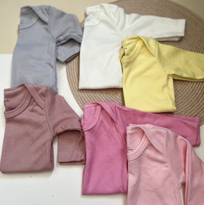 KIT 3 Bodys Canelados MANGA LONGA  | No Elastano Premium (Menina)