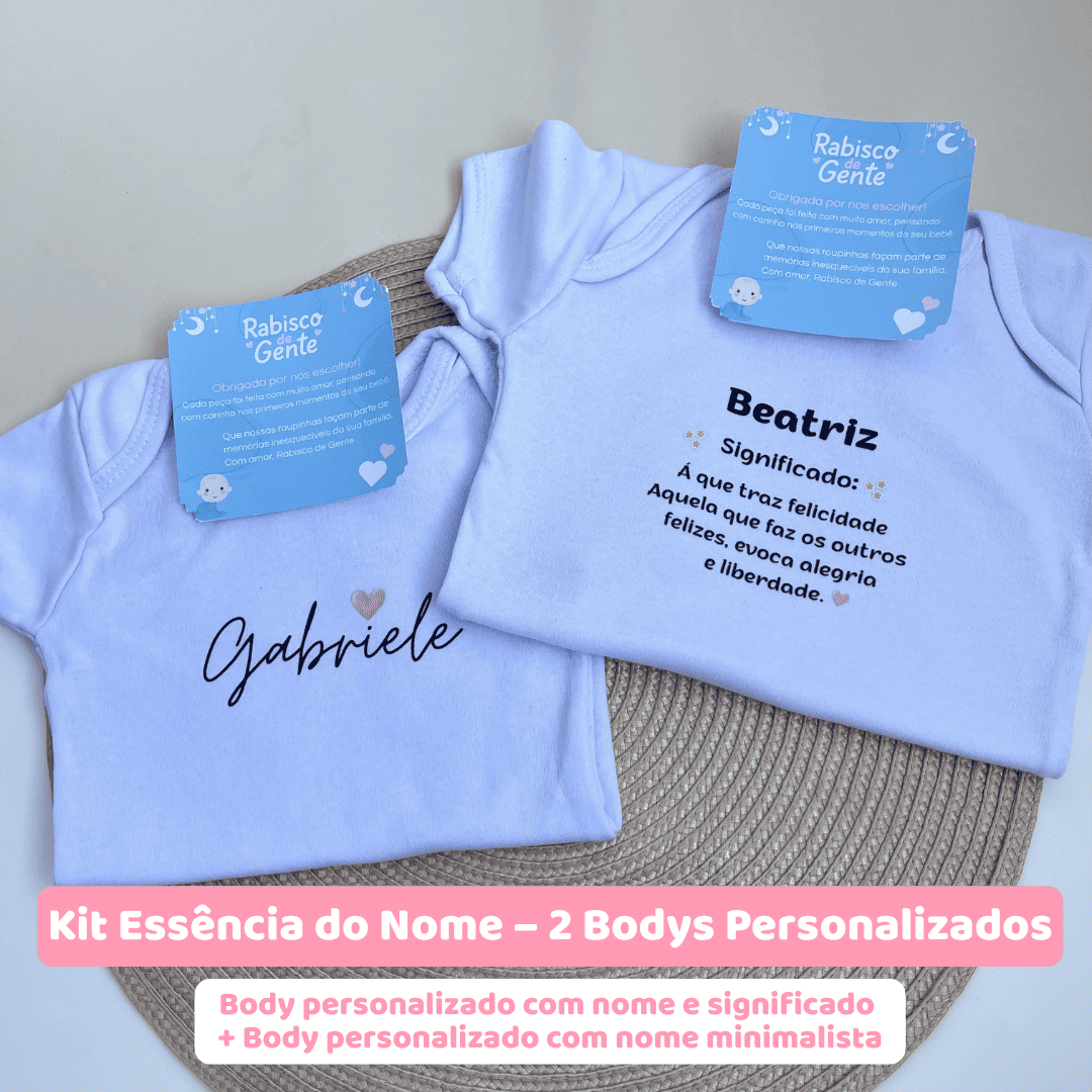 Kit Essência do Nome – 2 Bodys Personalizados